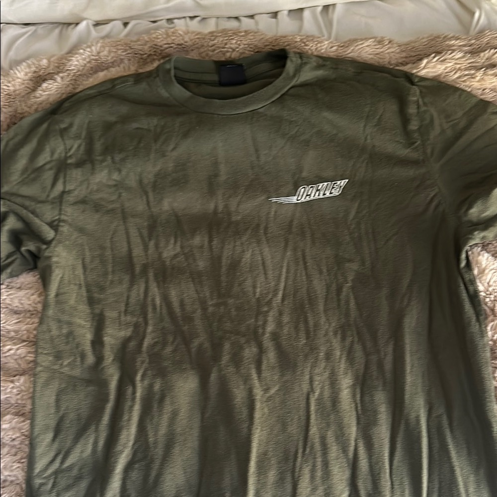 Oakley Green Short Sleeve Tee Casual Cotton